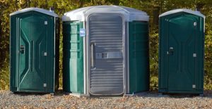 portable toilets outside