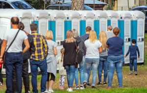 porta potties at an event